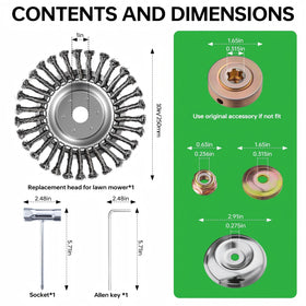 Fropzrcs unbreakable steel wire head designed for durability.