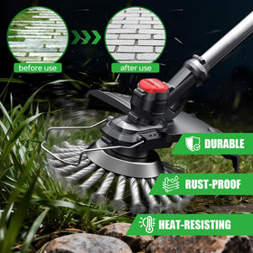 Fropzrcs wide-use head tackles weeds, moss, and rust removal efficiently.