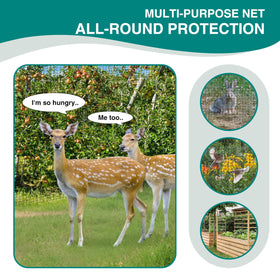 FRUITEAM cut-to-fit deer fence netting adapts to irregular garden layouts.