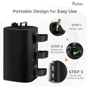 FRUITEAM leak-proof weights prevent spills during outdoor gatherings.