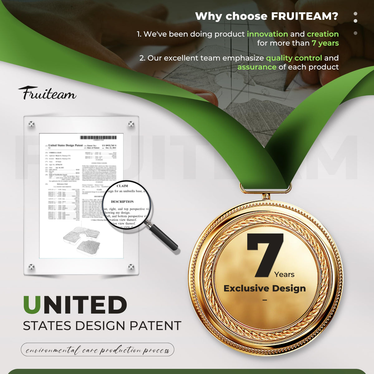 FRUITEAM offset umbrella base suits patios, decks, and gardens