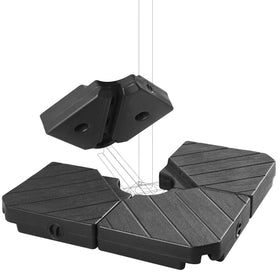 FRUITEAM patio offset umbrella base showing 180-pound capacity for wind stability