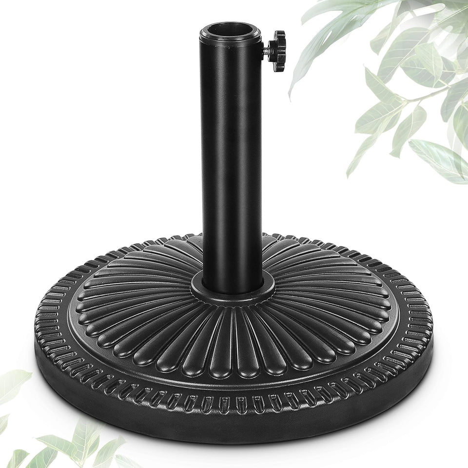FRUITEAM sunflower-pattern umbrella base top view for stable outdoor shading.