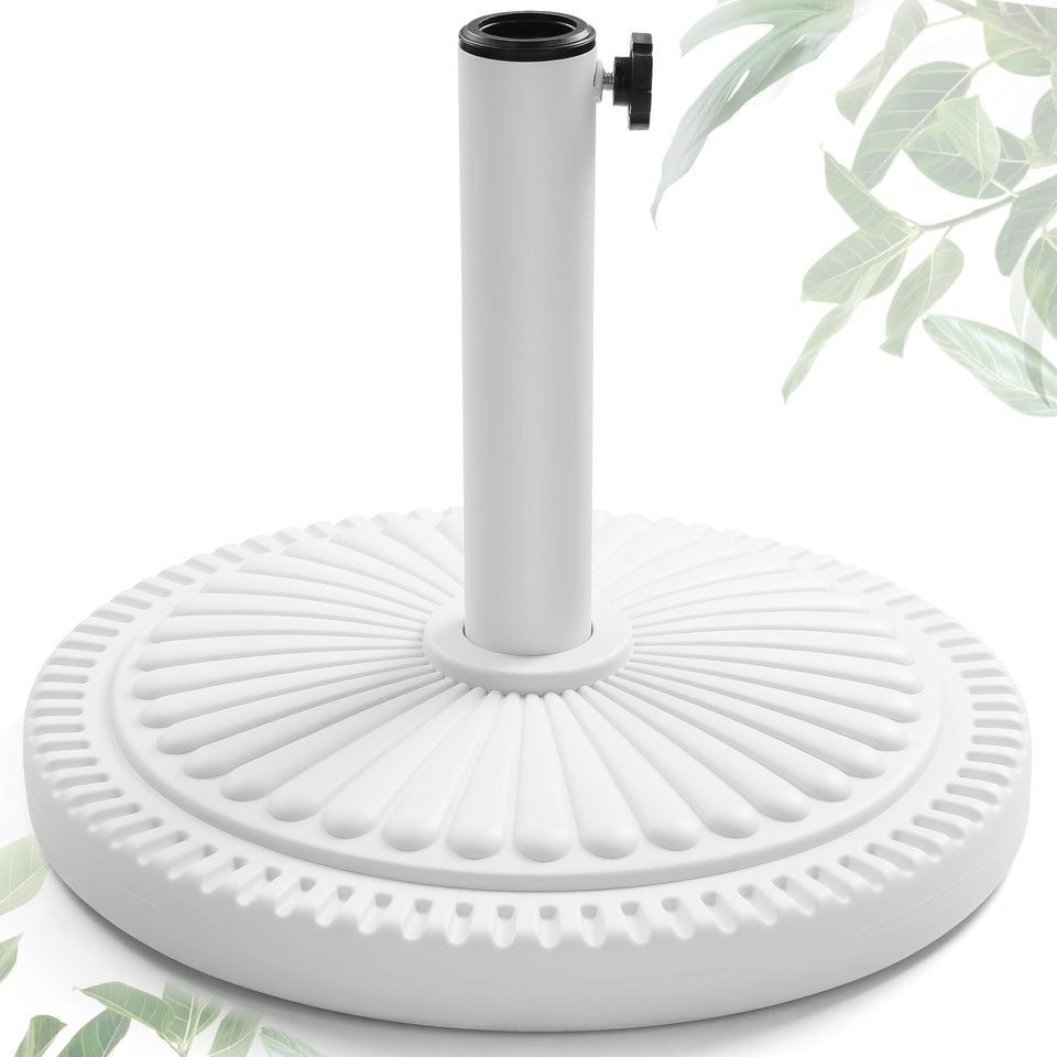 FRUITEAM 23-lb round umbrella base for patio with sunflower design, ideal for stability.
