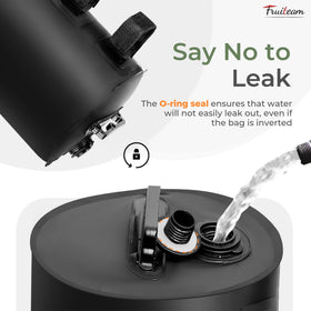 FRUITEAM water weight bag cap and handle image demonstrates easy filling and secure closure
