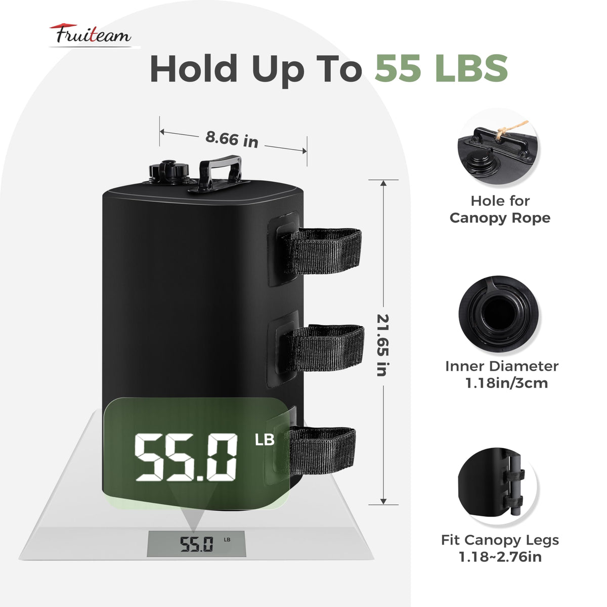 FRUITEAM water weights for tent legs resist gusts during outdoor events.