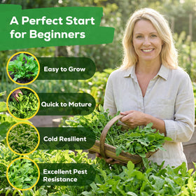 Fruivity arugula seeds cut-and-come-again for nonstop yields in small spaces