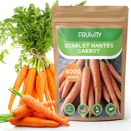 Fruivity Scarlet Nante carrot seeds pack ideal for home gardens and continuous sowing.
