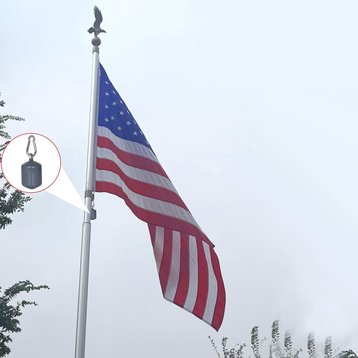 Frunke easy-install no-tools setup saves time during flagpole upgrades