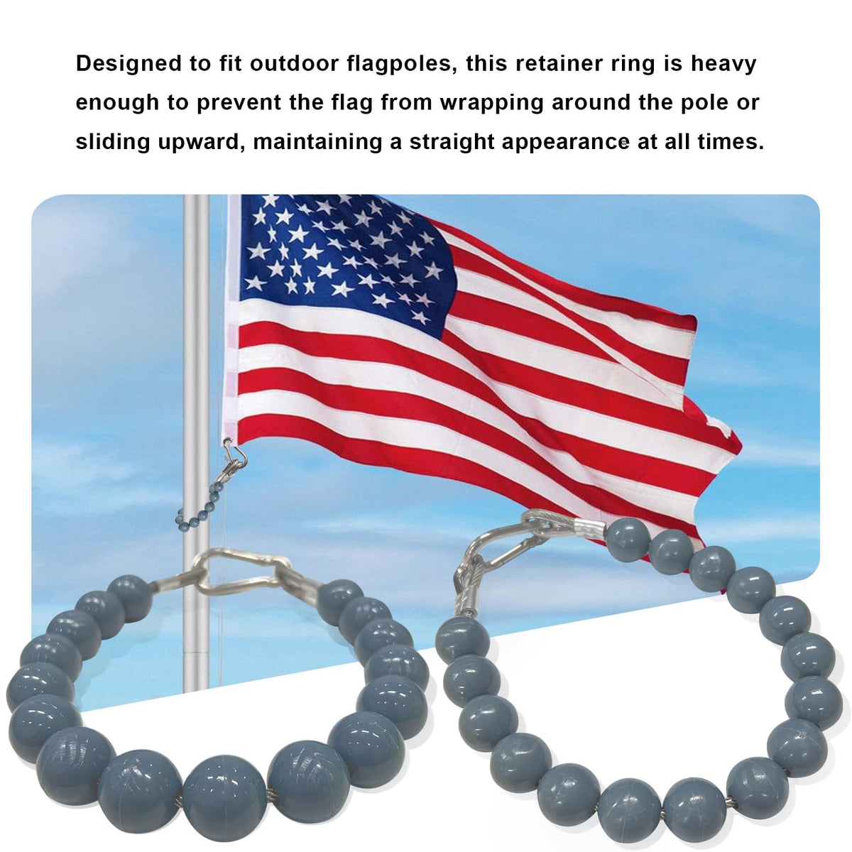 Frunke compatible with 2 to 5 inch flagpoles for homes and businesses