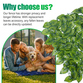 FRURIPPY HDPE UV-stable ivy screen withstands harsh outdoor conditions.