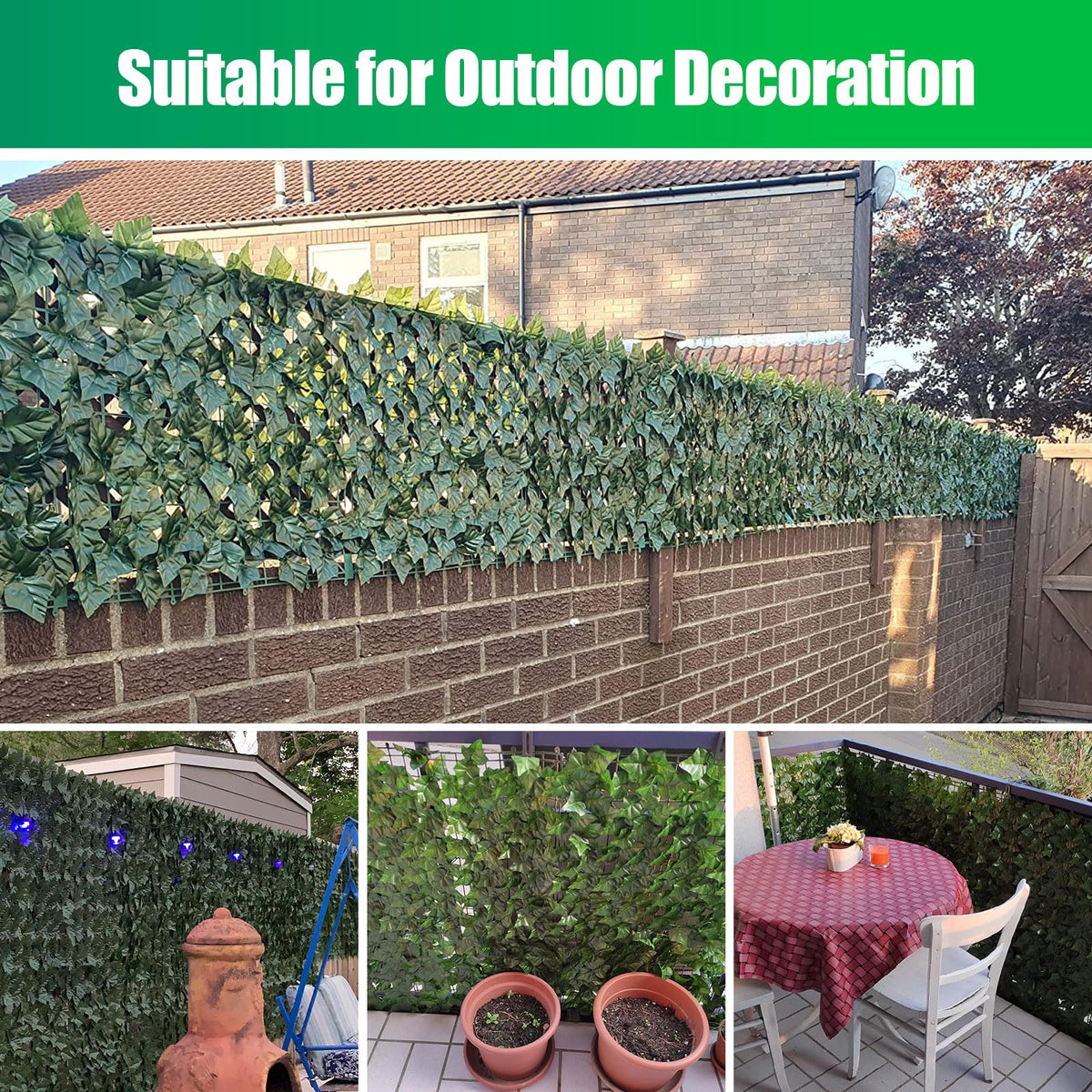 FRURIPPY ivy fence used in wedding decor for elegant, low-maintenance greenery.