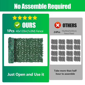 FRURIPPY outdoor hedge enhances privacy and décor with low maintenance.