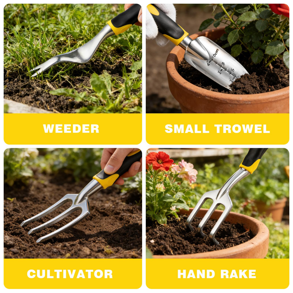 FrutPunch storage bag keeps tools organized for easy transport to garden.