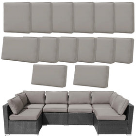 Frxeyaliz seat covers for a 6-seater outdoor sofa protect cushions from wear