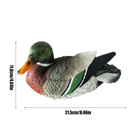 Frymmx realistic resin duck statue for garden decor that resists fading