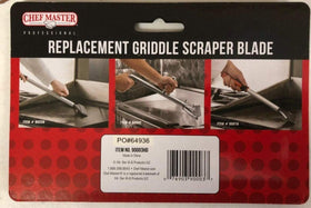 FryOilSaver Co blade fits most scrapers for quick replacement on chrome griddles