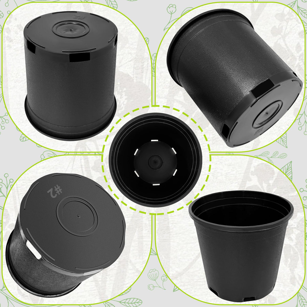Fsehyue 2-gallon nursery pot outdoors on a balcony or garden