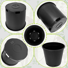 Fsehyue 2-gallon nursery pot outdoors on a balcony or garden