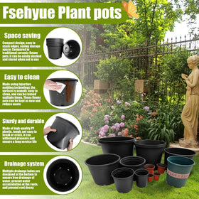 Fsehyue 5-gallon nursery pot with multiple drainage holes for root aeration.
