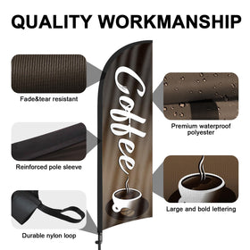 FSFLAG assembly kit makes setup quick for busy cafe owners.