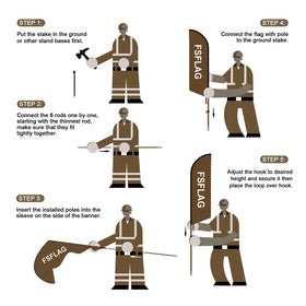 FSFLAG included carry bag enables easy transport between locations.