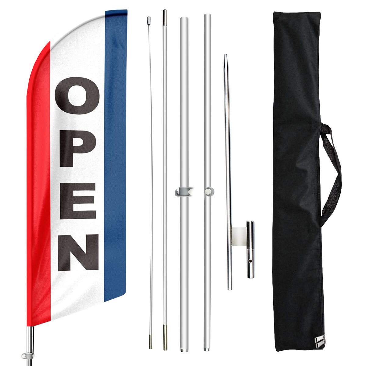 FSFLAG feather flag, 11ft tall, boosts outdoor visibility.