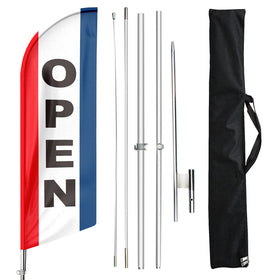 FSFLAG feather flag, 11ft tall, boosts outdoor visibility.