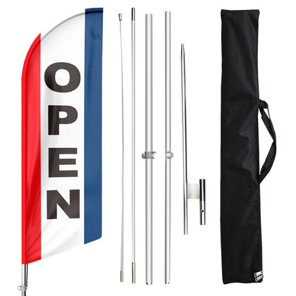 FSFLAG feather flag, 11ft tall, boosts outdoor visibility.
