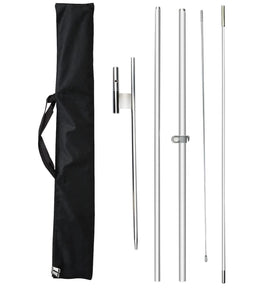 FSFLAG feather flag pole kit being assembled for quick outdoor setup.