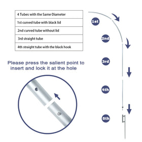 FSFLAG aluminum poles are 1.2mm thick for durable everyday use.