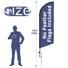 FSFLAG ground spike offers stable support in windy outdoor conditions.