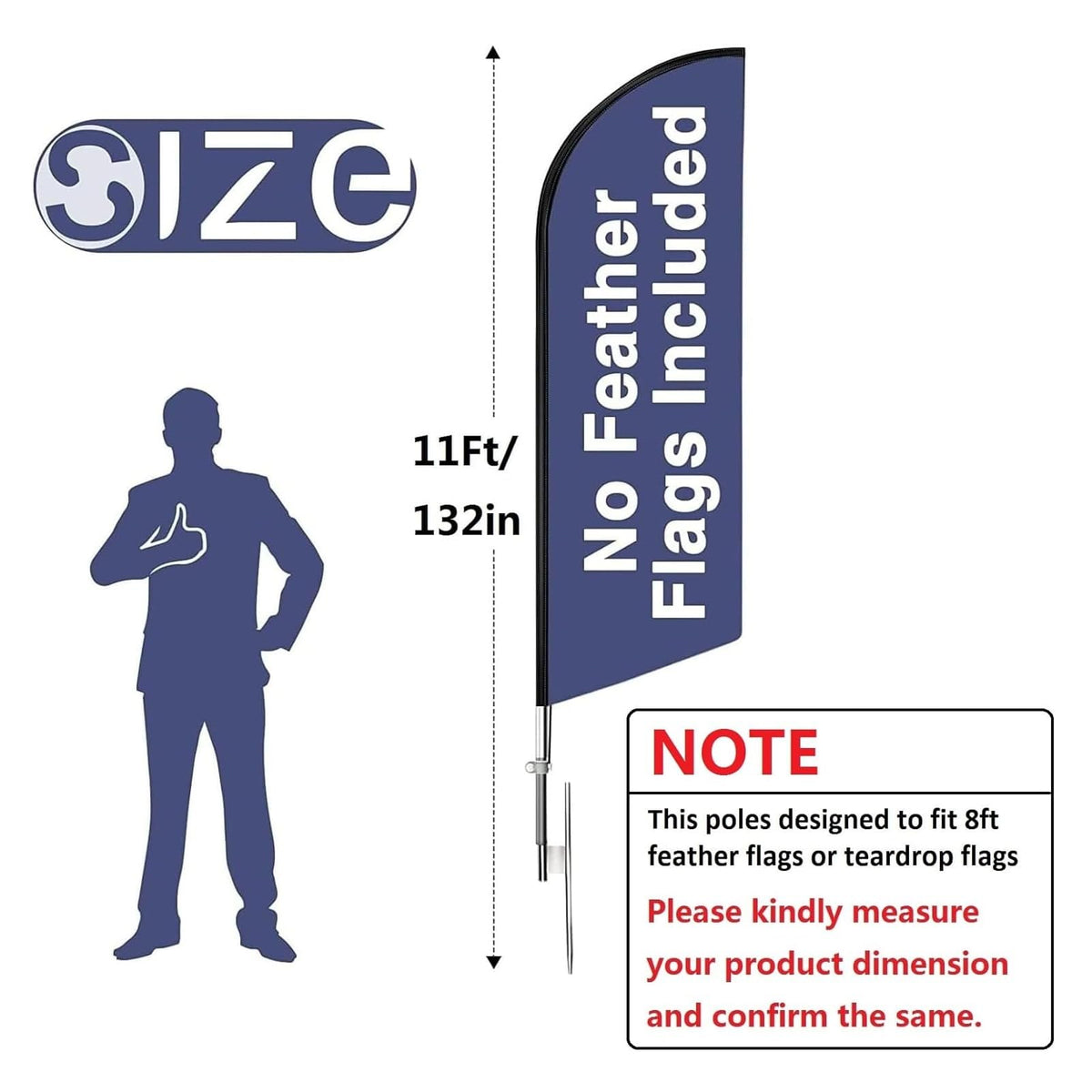 FSFLAG ground spike securing a flag display on various surfaces.
