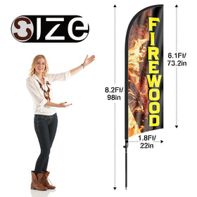 FSFLAG Reinforced pole kit enables tool-free setup for quick roadside displays.