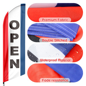 Durable tear-resistant fabric on FSFLAG banner withstands outdoor conditions.