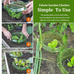 Fshow easy-install snail collar with curved edge blocks snails.