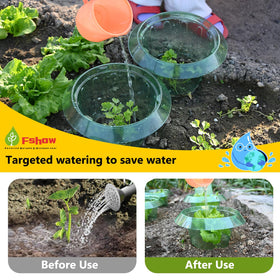 Fshow slug collars protecting herbs from snails and insects