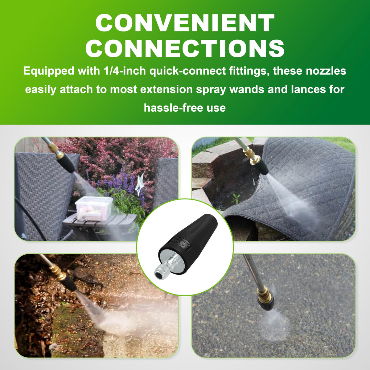 FSQLB driveway and patio cleaning power demonstrates turbo performance.