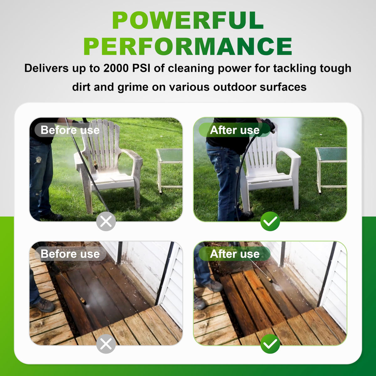 FSQLB turbo nozzle with durable build suitable for frequent outdoor use.