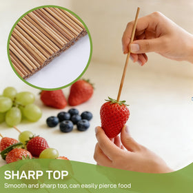 FSYSUN Bamboo Skewers 10-inch suited for kebabs and chocolate fountains