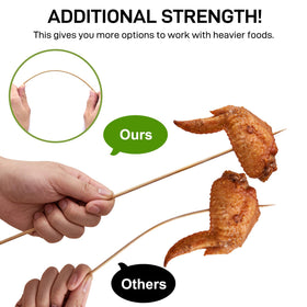 FSYSUN Bamboo Skewers smooth surface minimizes splinters during use