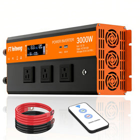 FT Feiteeng 3000W inverter front view powering devices on the move