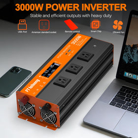 FT Feiteeng 3000W inverter USB-C port with QC 3.0 for fast charging