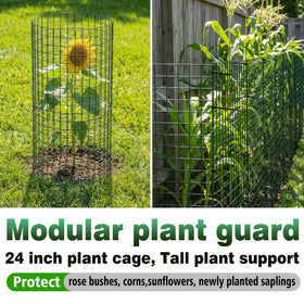 FTLKIBMD 2mm heavy-duty wire mesh guard reinforces tall plants against damage