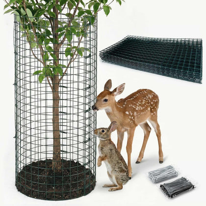 FTLKIBMD 8-pack extra tall plant protectors shield shrubs and trees from animals