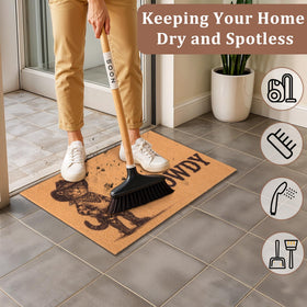 Fttoyoly 17 x 29.5 inch doormat fits single doors with rustic western flair.