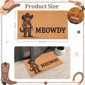 Fttoyoly Indoor Outdoor Doormat with non-slip backing stays in place at entryways.