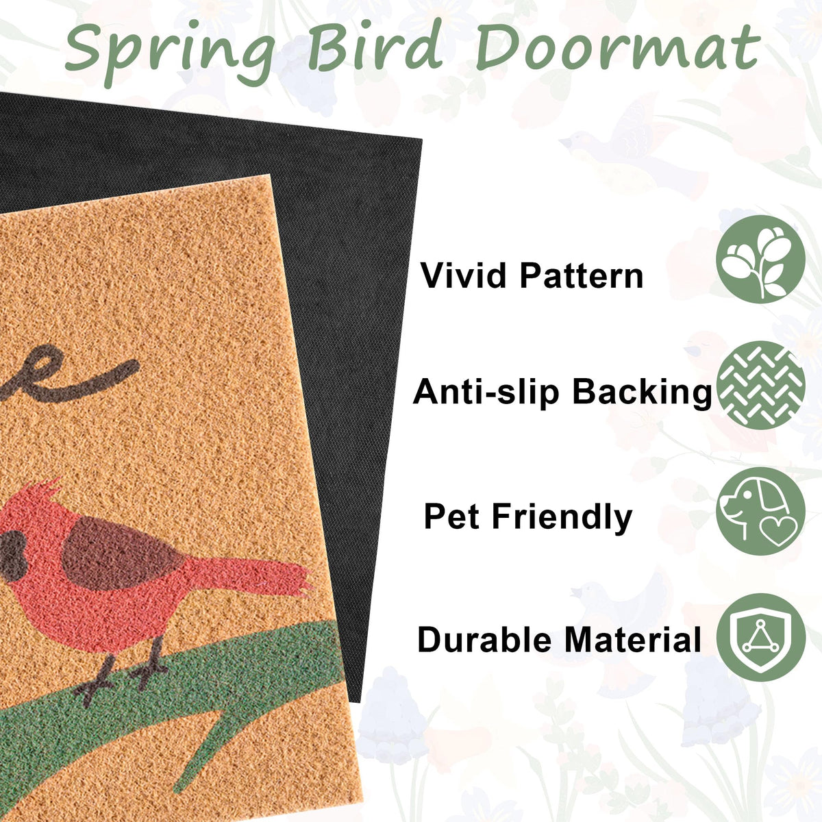 Fttoyoly door mat supports indoor outdoor use for porches and mudrooms