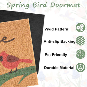 Fttoyoly door mat supports indoor outdoor use for porches and mudrooms