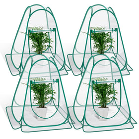 Fuairmee pop-up greenhouse cover setup showing quick deployment for outdoor gardening